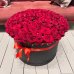Букет 101 красная роза в коробке